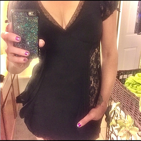 CLEARANCE🔥All Saints 100% Silk “Julia” Lace Cutout Dress - Picture 1 of 7